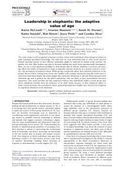 Leadership in elephants: the adaptive value of age