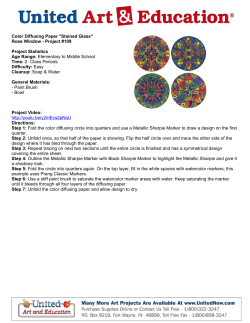 Color Diffusing Paper "Stained Glass" Rose Window