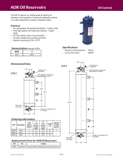 AOR Oil Reservoirs - Emerson Climate Technologies