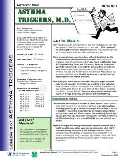 Asthma T r iggers