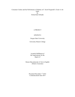 Consumer Culture and the Performance of Identity in F. Scott