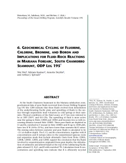 6. geochemical cycling of fluorine, chlorine