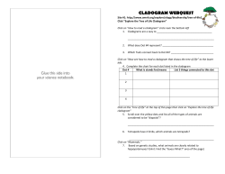 cladogram webquest