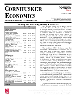 Defining and Measuring Poverty in Nebraska
