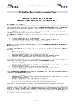mynetfone customer information pack getting started with voip and