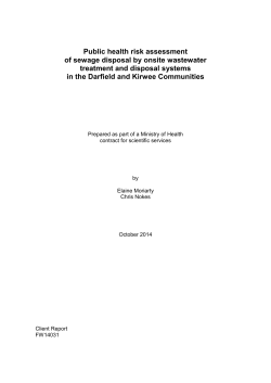 Public health risk assessment of sewage disposal by onsite