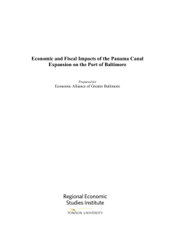 Economic and Fiscal Impacts of the Panama Canal Expansion on