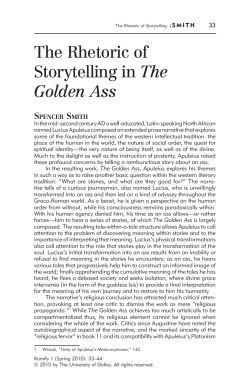 The Rhetoric of Storytelling in The Golden Ass