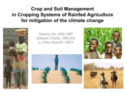 Crop and Soil Management in Cropping Systems of Rainfed