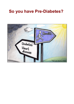 What is pre-diabetes - University of Exeter Medical School