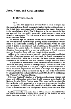 Jews, Nazis, and Civil Liberties