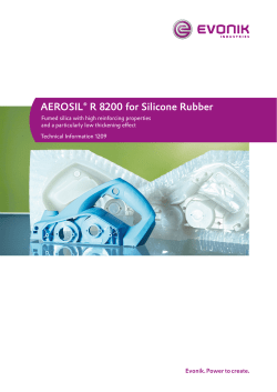 Technical Information 1209: AEROSIL&reg; R 8200 for Silicone Rubber