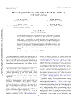Dissociating Stimulus-Set and Response