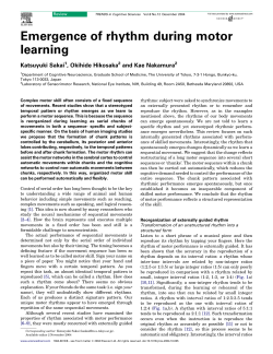 Emergence of rhythm during motor learning