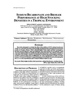 sodium bicarbonate and broiler performance at high stocking
