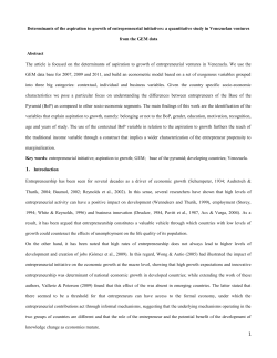 Determinants of the aspiration to growth of entrepreneurial initiatives
