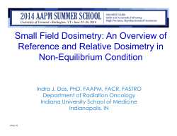 Small Field Dosimetry: An Overview of Reference and Relative