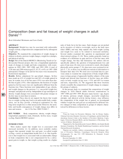 Composition (lean and fat tissue) of weight changes in