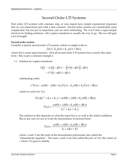Second-Order LTI Systems