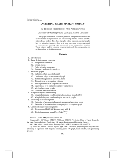 Ancestral Graph Markov Models