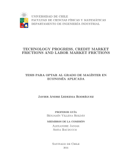 technology progress, credit market frictions and labor market frictions