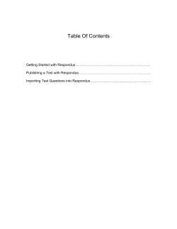 Table Of Contents - Albany State University