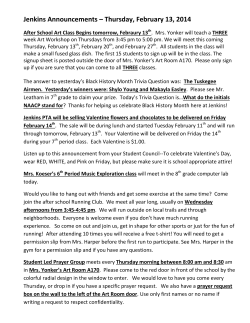 Jenkins Announcements – Thursday, February 13, 2014