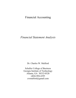 Financial Statement Analysis