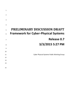 PRELIMINARY DISCUSSION DRAFT Framework for Cyber