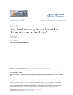 Does Over-Provisioning Become More or Less Efficient as Networks