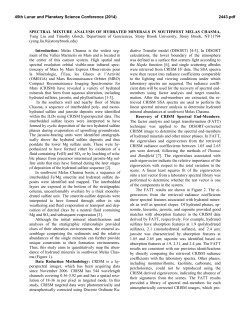 SPECTRAL MIXTURE ANALYSIS OF HYDRATED MINERALS IN