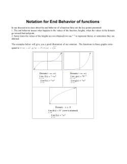 Comments on End behavior of a function and comparing functions