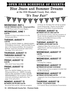 2016 Premium Guide - Klamath County Fairgrounds