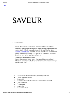 Sweet Corn and Blueberry Trifles Recipe