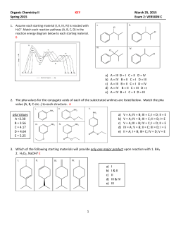 Organic Chemistry II KEY March 25, 2015 Spring