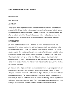 STUDYING ACIDS AND BASES IN LIQUID Obinna