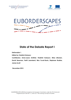 EUBORDERSCAPES State of the Debate Report I