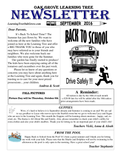 september newsletter - Oak Grove Learning Tree