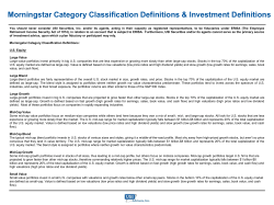 Morningstar Category Classification Definitions
