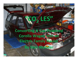 Converting A Gas Powered Corolla Wagon into an Electric Family