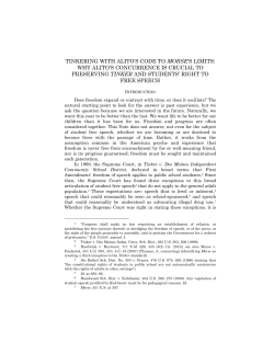 tinkering with alito`s code to morse`s limits: why