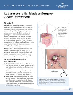 Laparoscopic Gallbladder Surgery: Home instructions