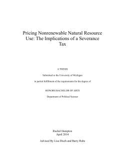 Pricing Nonrenewable Natural Resource Use: The
