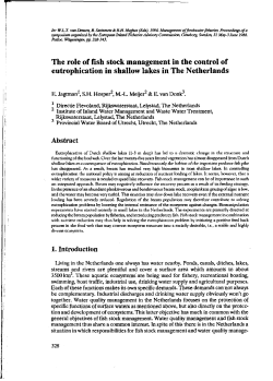 The role of fish stock management in the control of eutrophication in