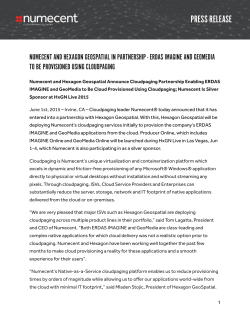 Numecent and Hexagon Geospatial in Partnership