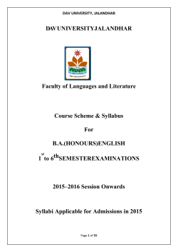 Semester 1 - DAV University