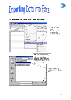To import data from most data sources: