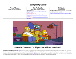 Essential Question: Could you live without television?