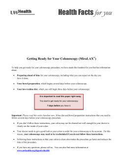 Getting Ready for Your Colonoscopy