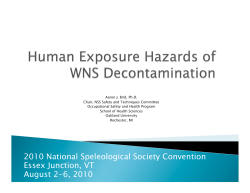 Learn more about the hazards of WNS decontamination procedures